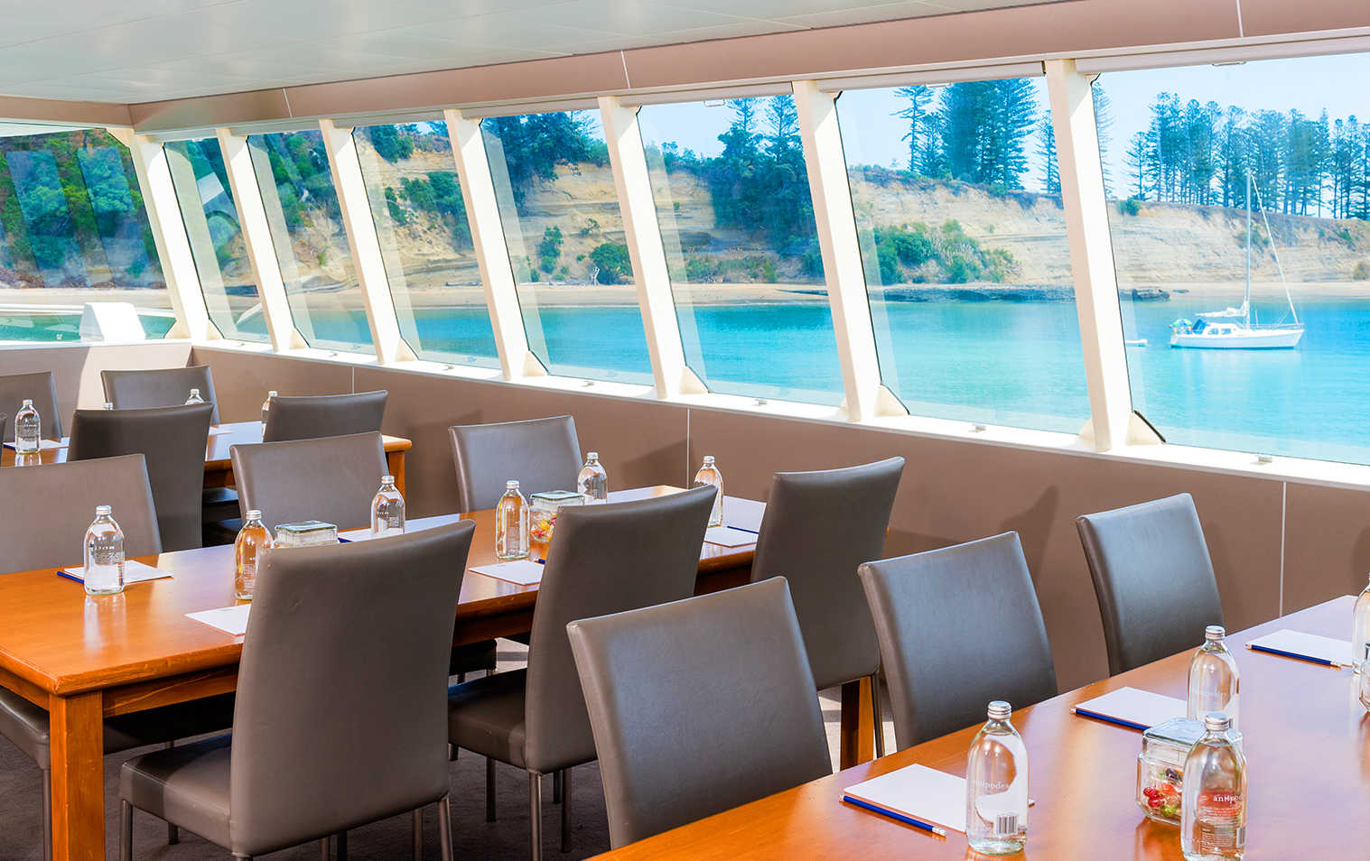 Hauraki Blue Cruises Dining on board
