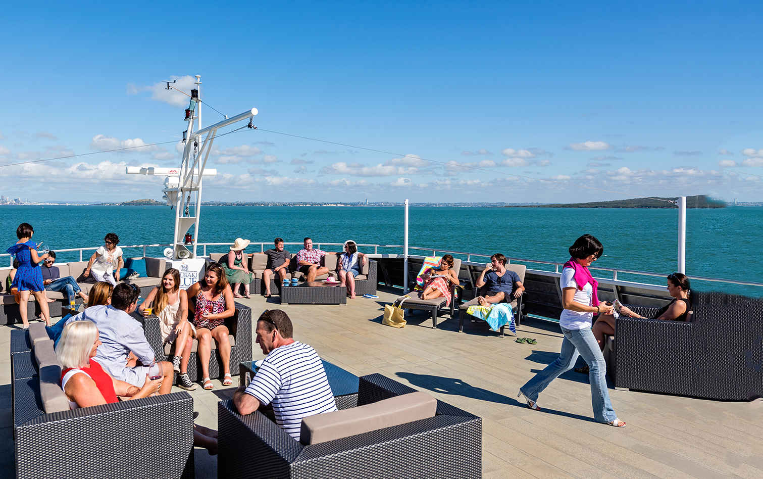 Hauraki Blue Cruises Sun deck